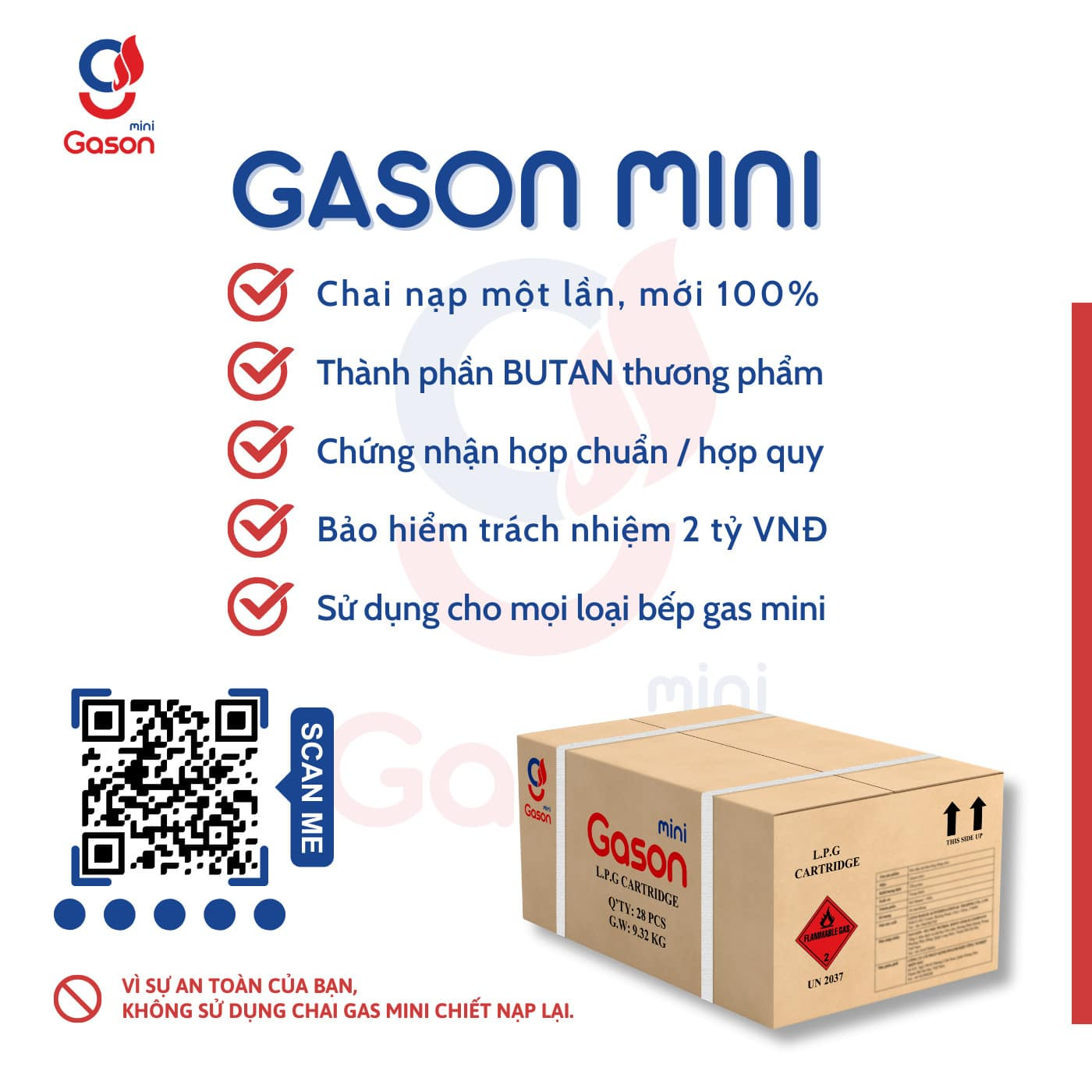 Thùng gas mini GasOn