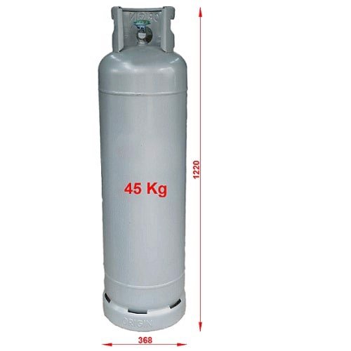 Thông số kỹ thuật và kích thước bình gas công nghiệp 45kg